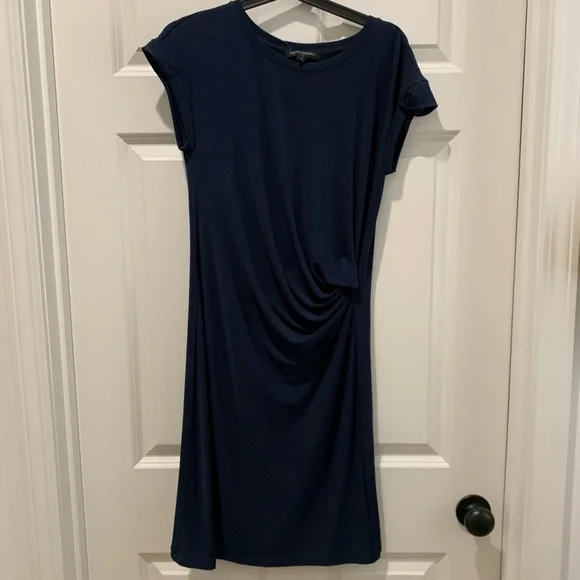 NWT Banana Republic Factory - Navy Blue Wrap Dress - Picture 2 of 6